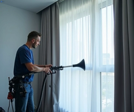 Professional commercial curtain cleaning process equipment Matty Curtain Cleaning herne-hill-vic
